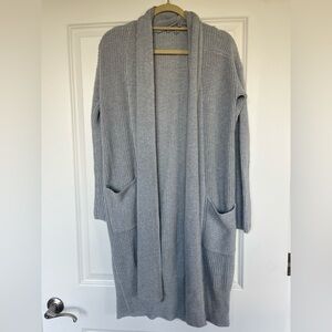 Cotton Blend Open Front Cardigan